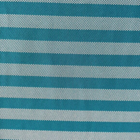 Britches SS 3 Button Pull On Striped Poly Blend Polo Shirt Teal Blue Sz XL NWT - Picture 4 of 13
